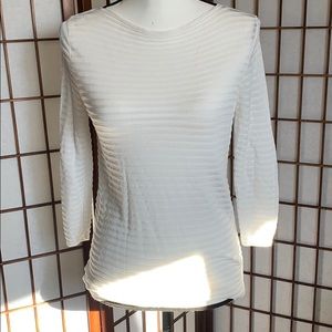 Loft Petite Textured Stripe Sweater